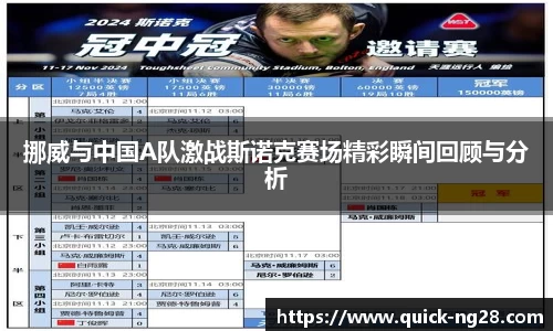 挪威与中国A队激战斯诺克赛场精彩瞬间回顾与分析